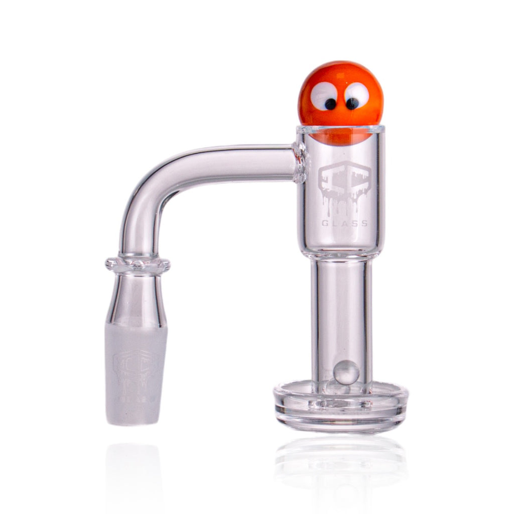 IC Glass - Flett | 14mm 90D Quartz Banger | Includes Carb Cap, Terp Balls & Sticker | 5 Colors