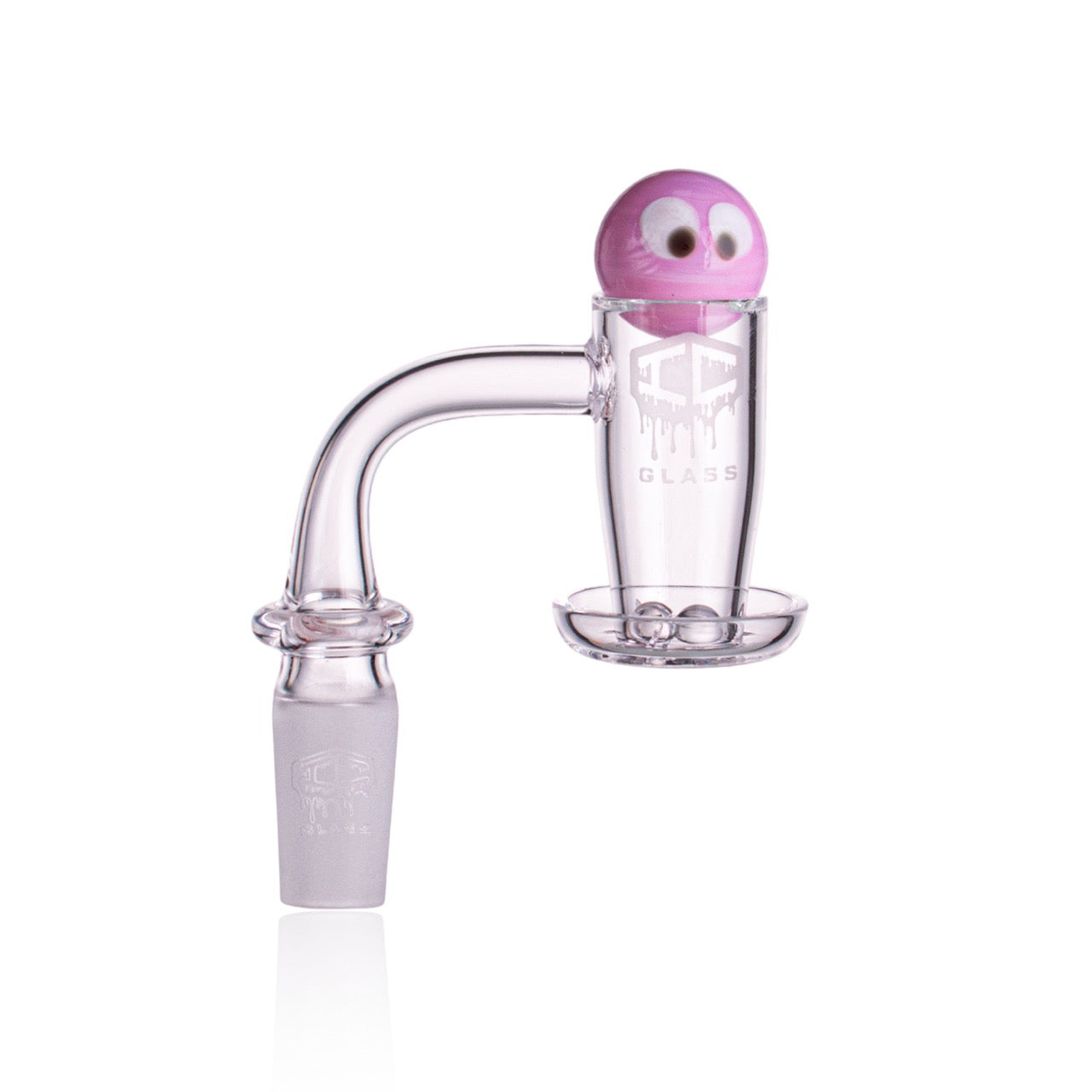IC Glass - Herron | 14mm 90D Quartz Banger | Includes Carb Cap, Terp Balls & Sticker | 5 Colors