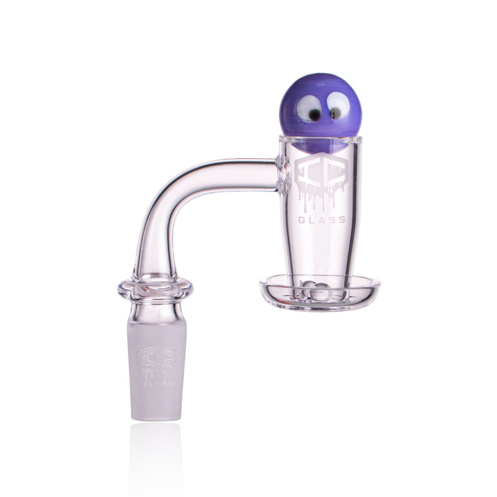 IC Glass - Herron | 14mm 90D Quartz Banger | Includes Carb Cap, Terp Balls & Sticker | 5 Colors