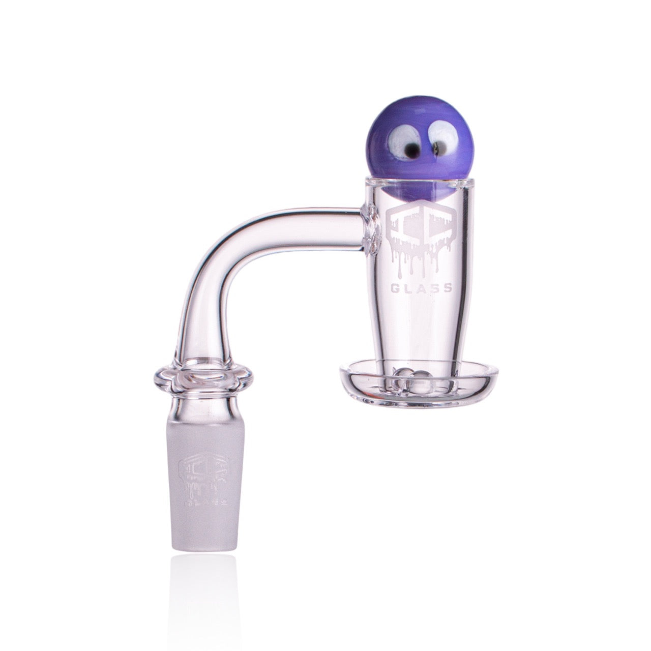 IC Glass - Herron | 14mm 90D Quartz Banger | Includes Carb Cap, Terp Balls & Sticker | 5 Colors