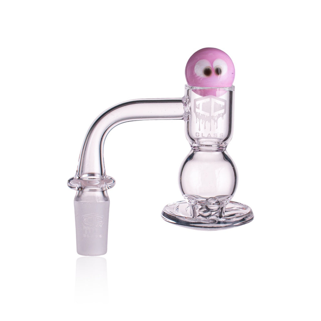 IC Glass - Ice River | 14mm 90D Quartz Banger | Includes Carb Cap, Terp Balls & Sticker | 5 Colors