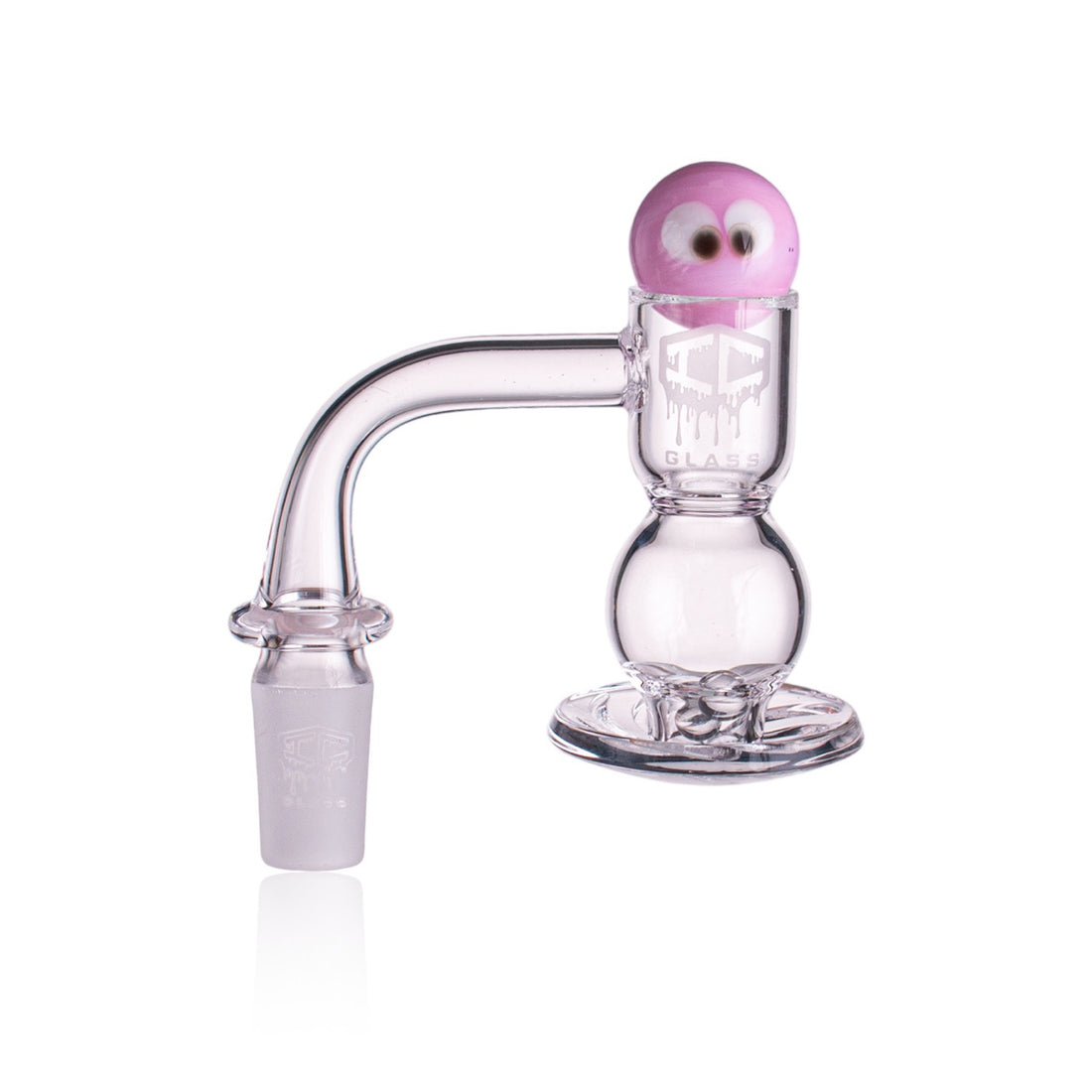 IC GLASS - ICE RIVER| 14mm Male 90D Banger| Includes Carb Cap, Terp Balls & Sticker | ICB1008