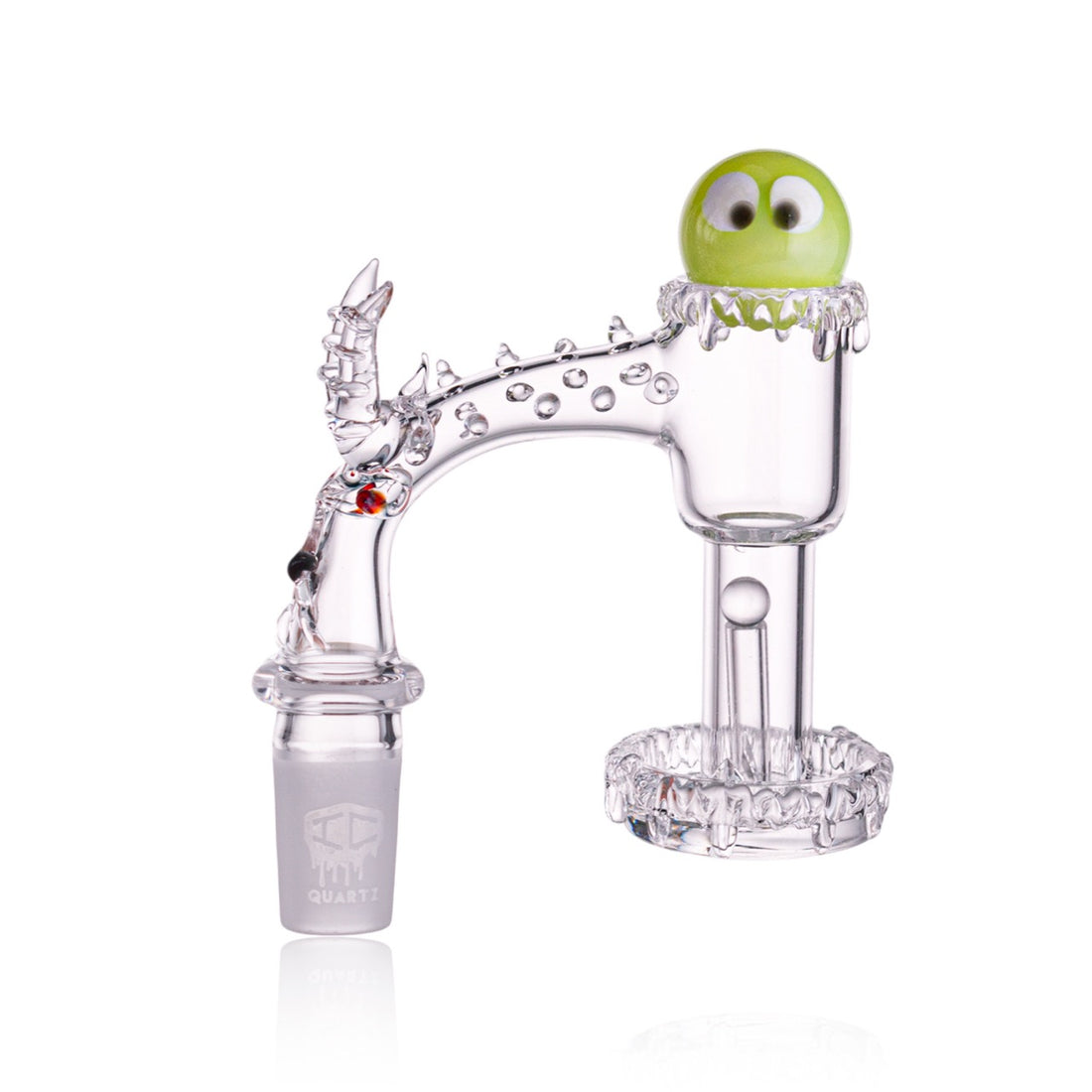 IC GLASS - LUMINOUS-F | 14mm Male 90D Premium Design 99.9% Quartz Banger | ICQ1120F