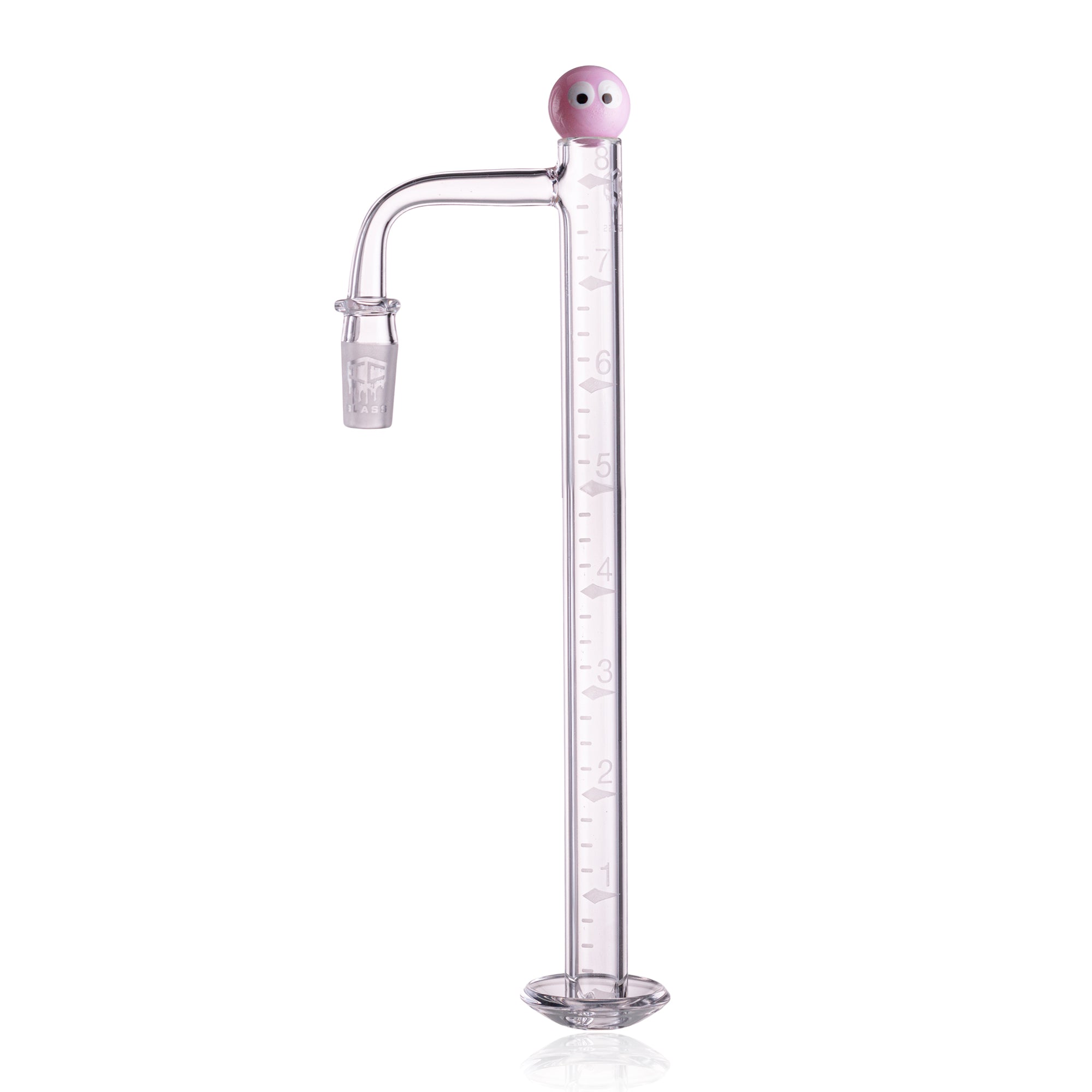 IC Glass - Challenge | 8-Inch Long with Cleaning Brush | 14mm 90D Quartz Banger | 6 Colors