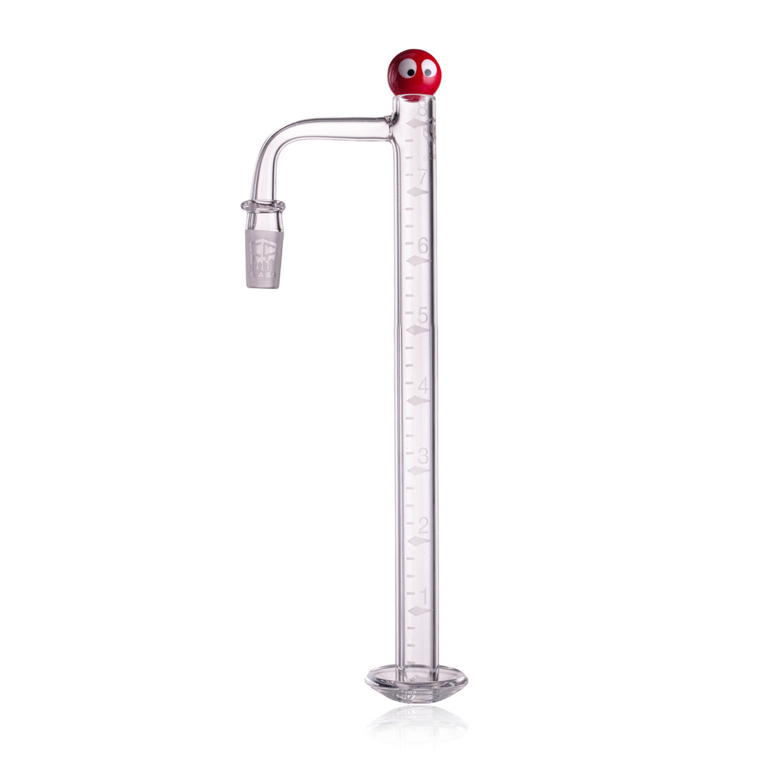 IC Glass 8" Challenge Banger with cleaning brush – 10mm Male 90° Quartz Banger for Dabs