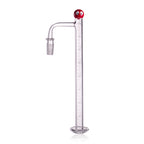 IC Glass - Challenge| 8-Inch Long with Cleaning Brush | 10mm 90° Quartz Banger | 6 Colors