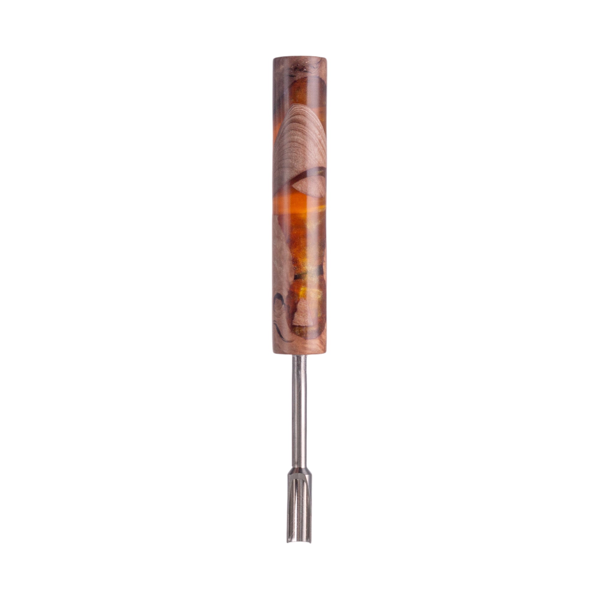 IC GLASS - Wood & Resin handle Dab Tool with Flat Tip | ICDT1102 Main image