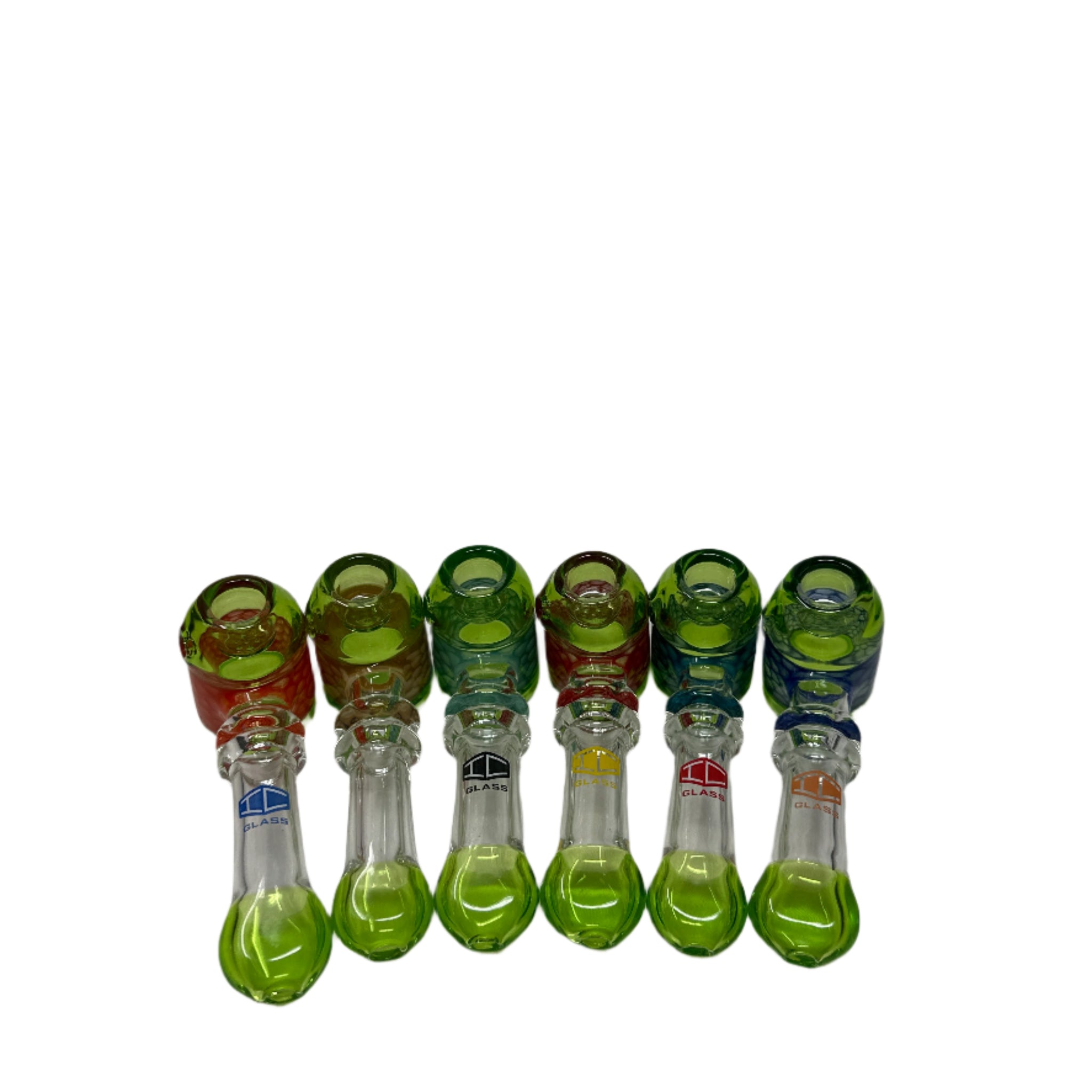 IC Glass Hammer Hand Pipe with Honeycomb Pattern |See-Through Design | ICHP3066