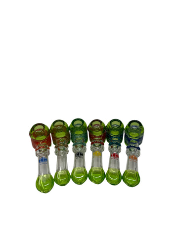 IC Glass Hammer Hand Pipe with Honeycomb Pattern |See-Through Design | ICHP3066