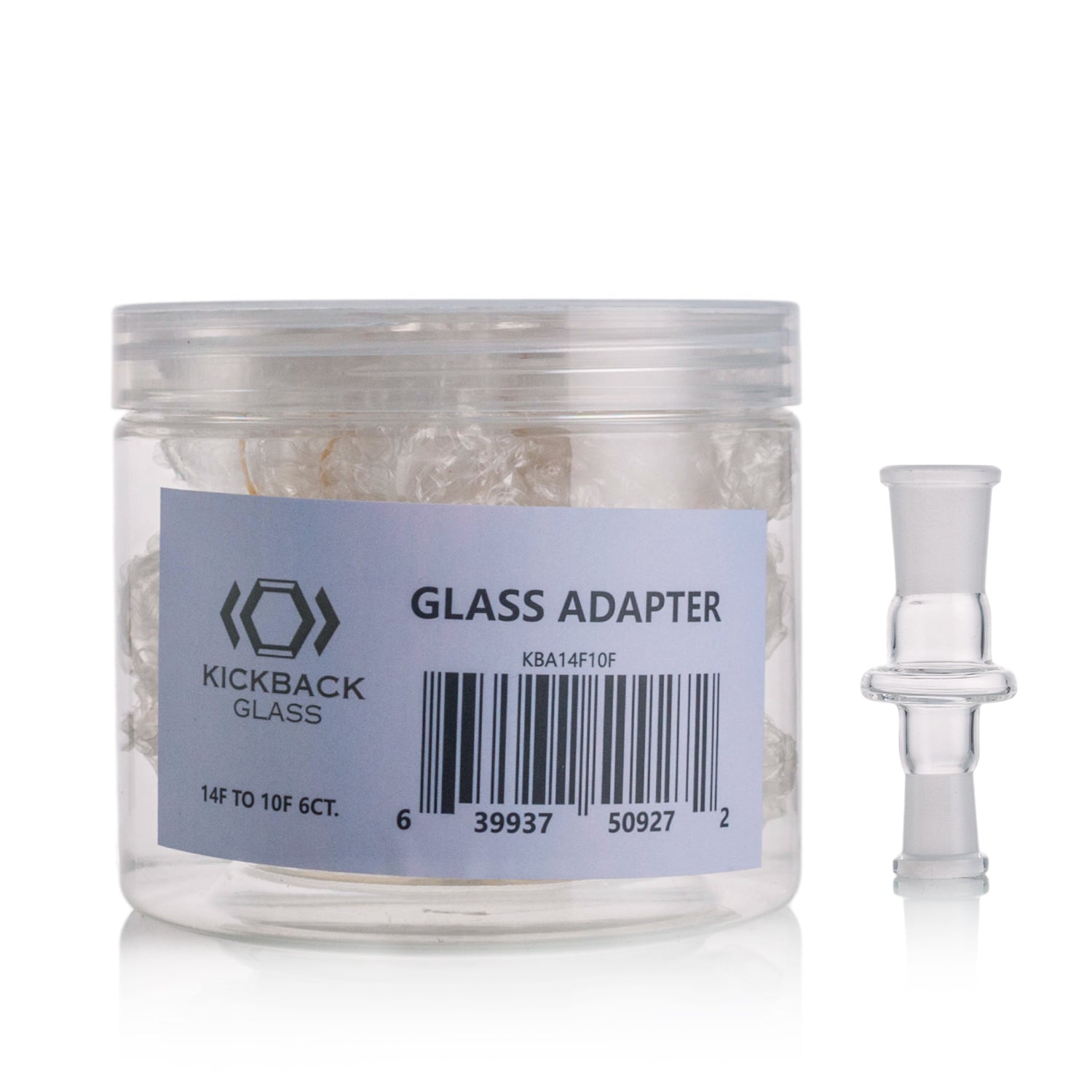 KICKBACK GLASS - Glass adapter 14MM Female to 10MM Female | Premium Glass Connector