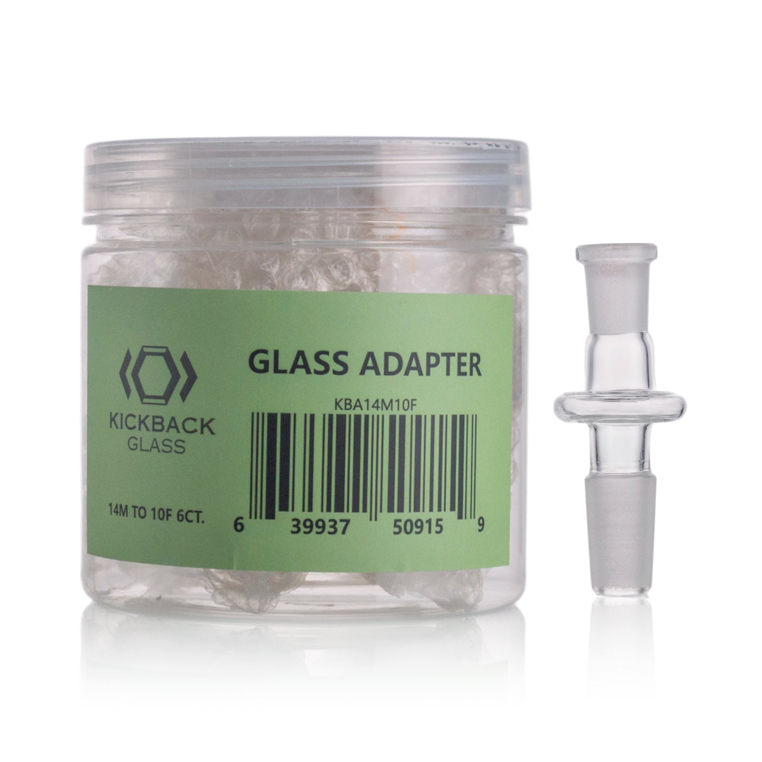 KICKBACK GLASS - Glass adapter 14MM Male to 10MM Female | Premium Glass Connector