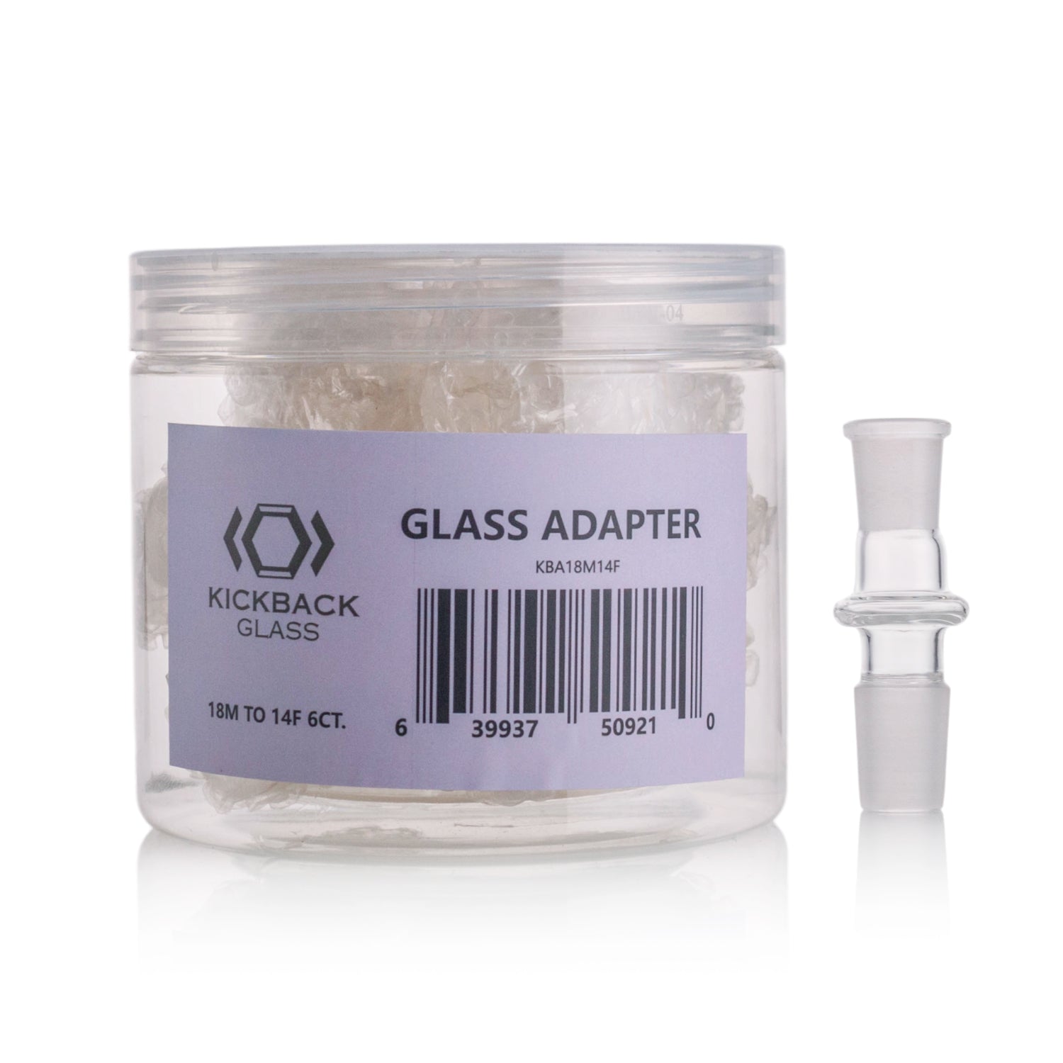 KICKBACK GLASS - Glass adapter 18MM Male to 14MM Female| Premium Glass Connector Main image