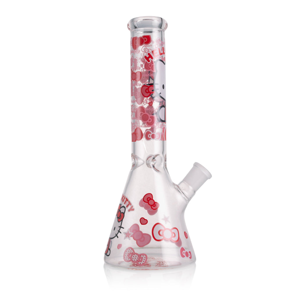 KICKBACK GLASS – Clear Cute Kitty Beaker Bong | Wholesale Glass Water Pipe