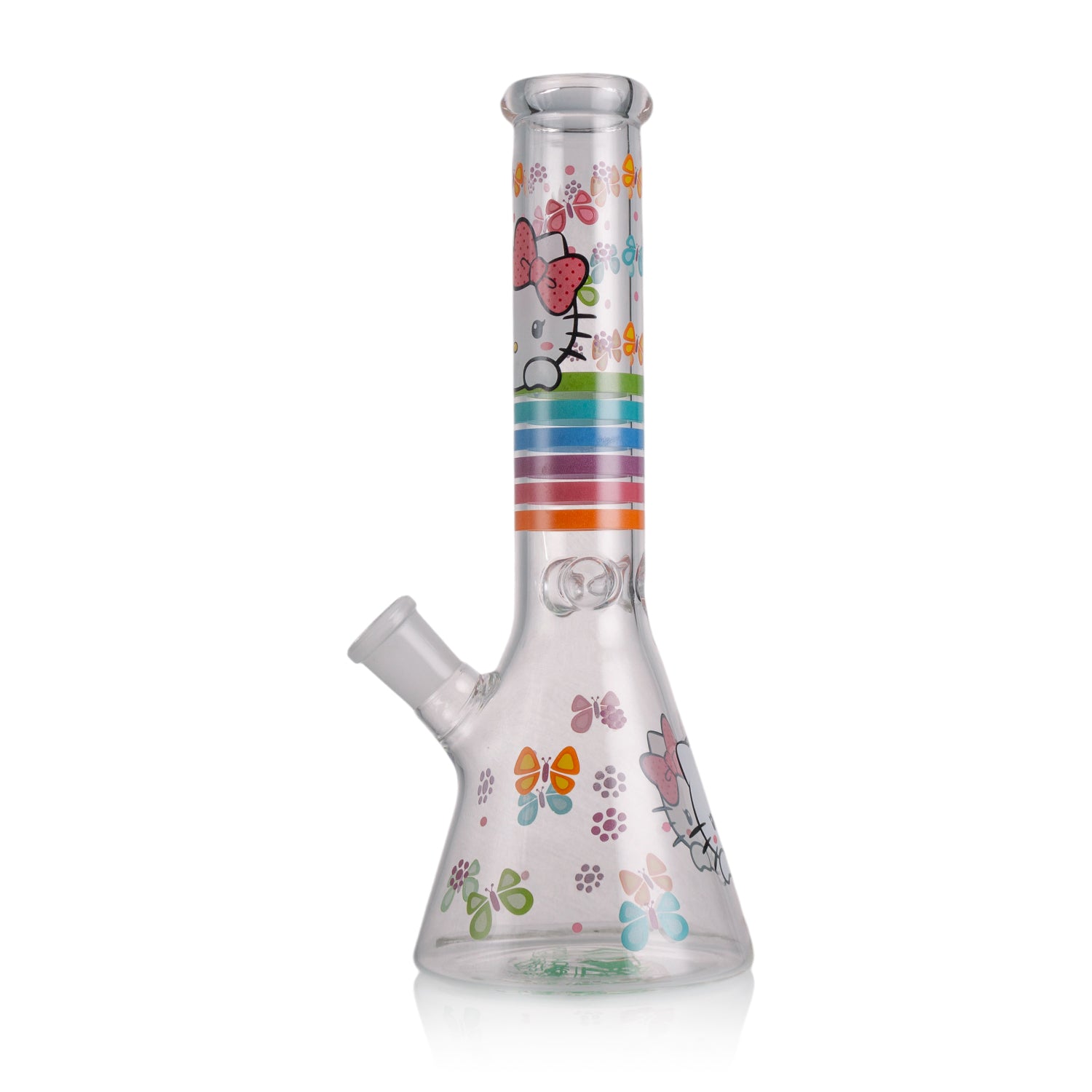 KICKBACK GLASS – Clear Cute Kitty Beaker Bong | Wholesale Glass Water Pipe