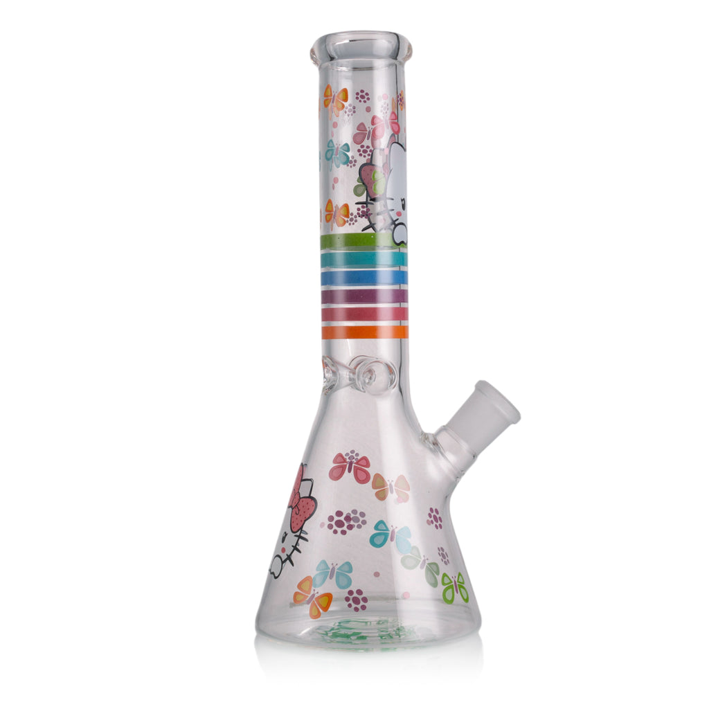 KICKBACK GLASS – Clear Cute Kitty Beaker Bong | Wholesale Glass Water Pipe
