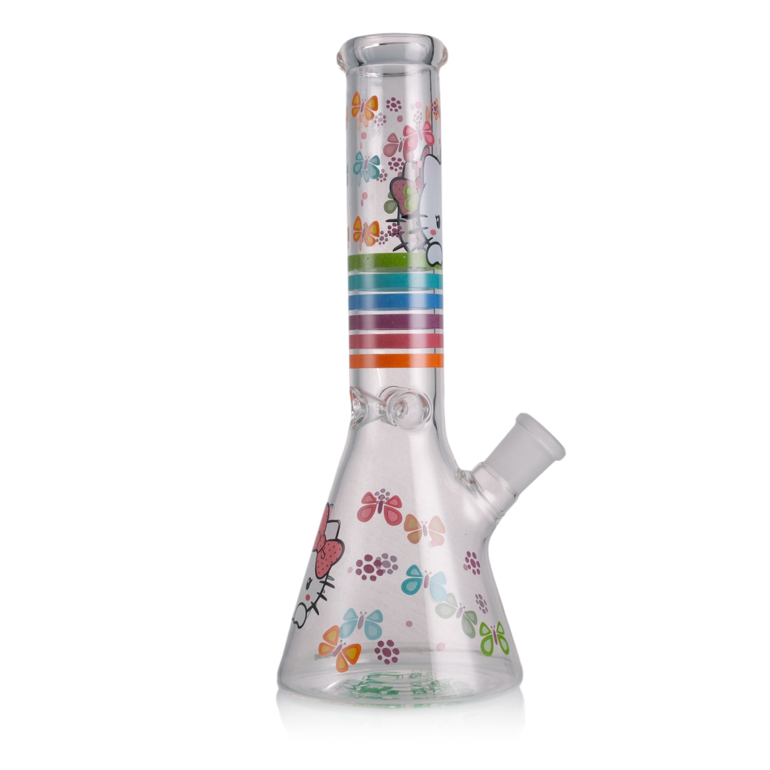 KICKBACK GLASS – Clear Cute Kitty Beaker Bong | Wholesale Glass Water Pipe