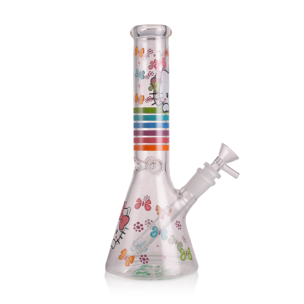 KICKBACK GLASS – Clear Cute Kitty Beaker Bong | Wholesale Glass Water Pipe