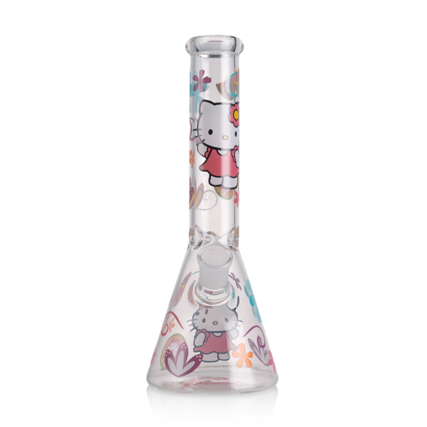 KICKBACK GLASS – Clear Cute Kitty Beaker Bong | Wholesale Glass Water Pipe
