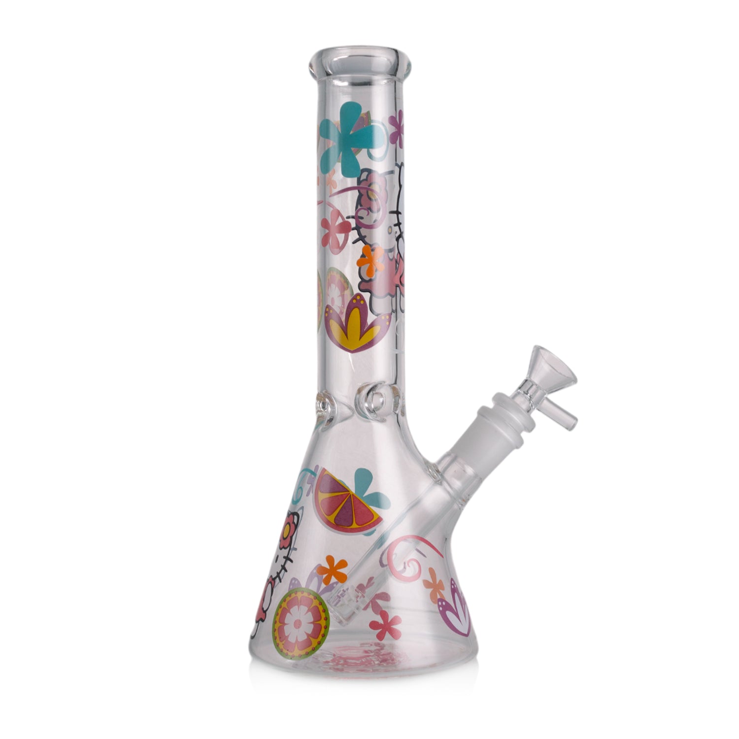 KICKBACK GLASS – Clear Cute Kitty Beaker Bong | Wholesale Glass Water Pipe