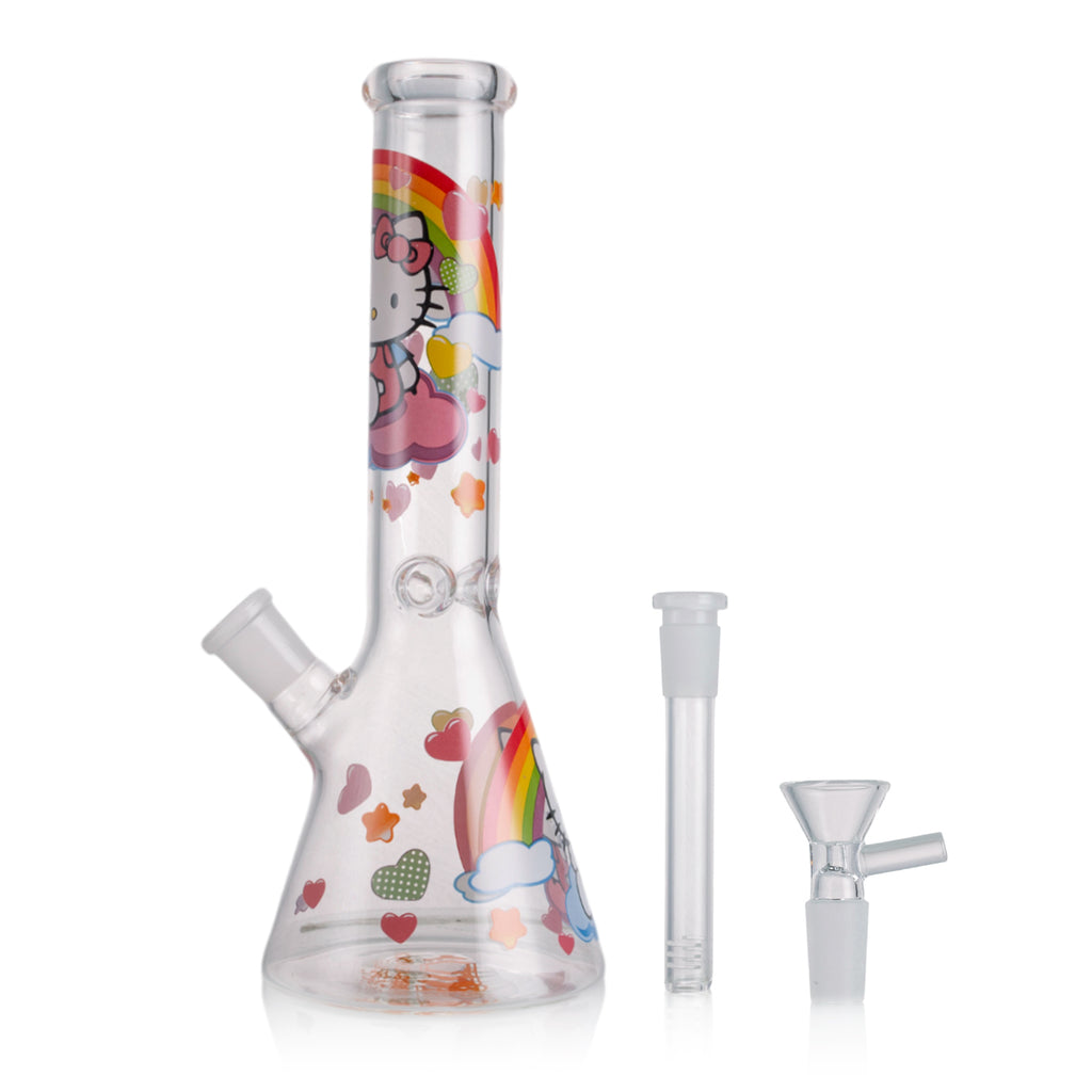 KICKBACK GLASS – Clear Cute Kitty Beaker Bong | Wholesale Glass Water Pipe