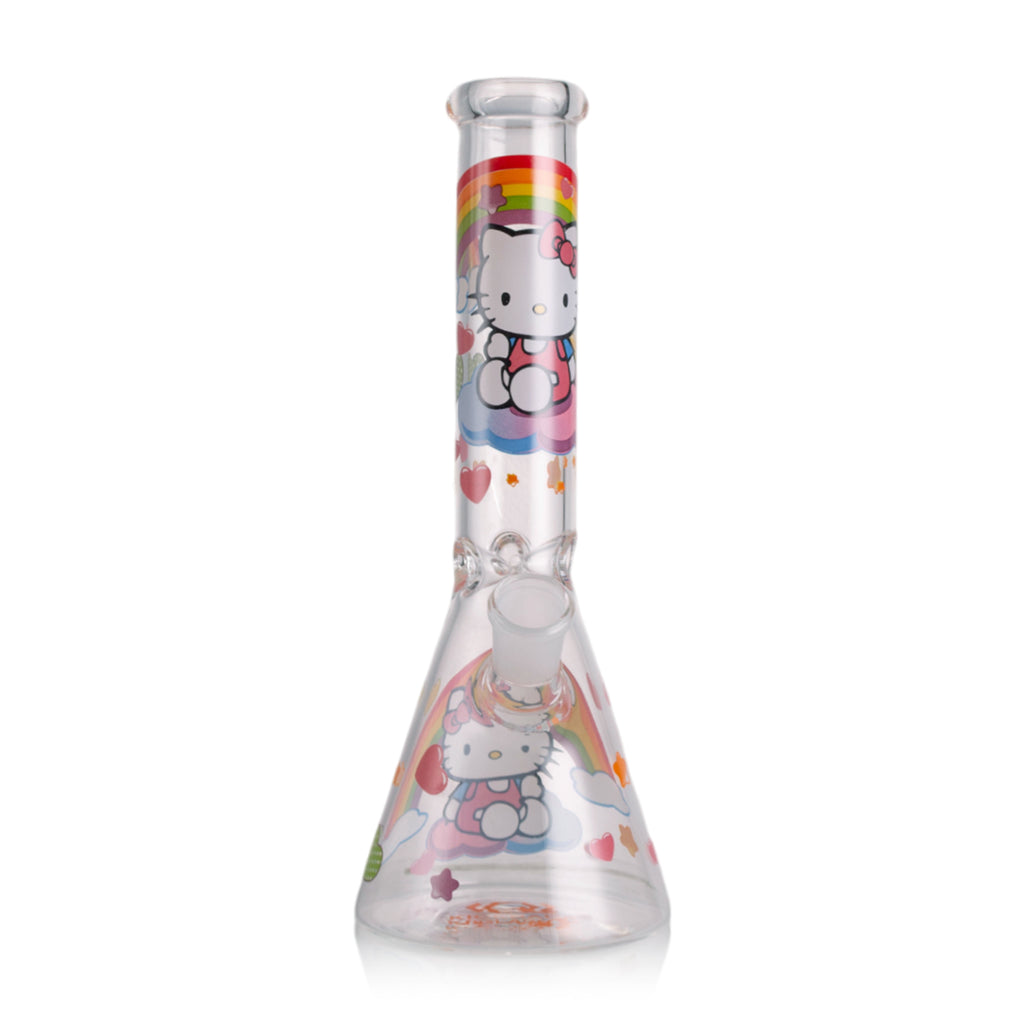 KICKBACK GLASS – Clear Cute Kitty Beaker Bong | Wholesale Glass Water Pipe