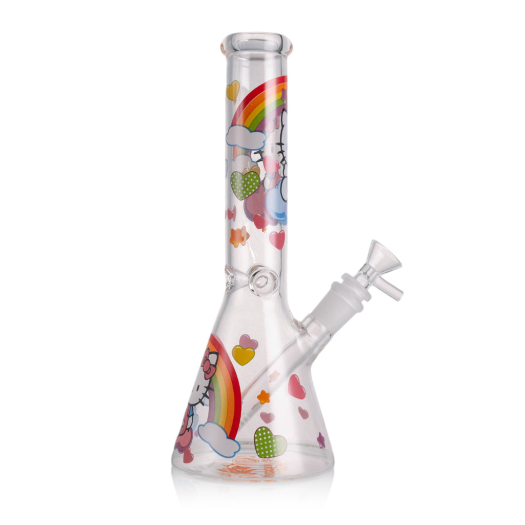 KICKBACK GLASS – Clear Cute Kitty Beaker Bong | Wholesale Glass Water Pipe