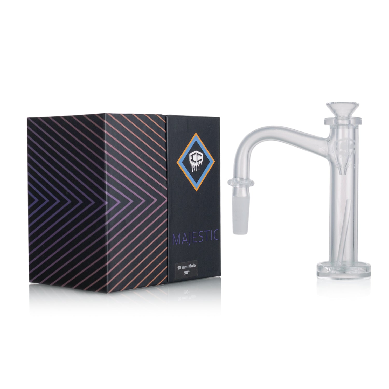 IC Quartz - Majestic | 10mm 90D Banger | Includes Carb Cap, Terp balls | 5 Colors Main image