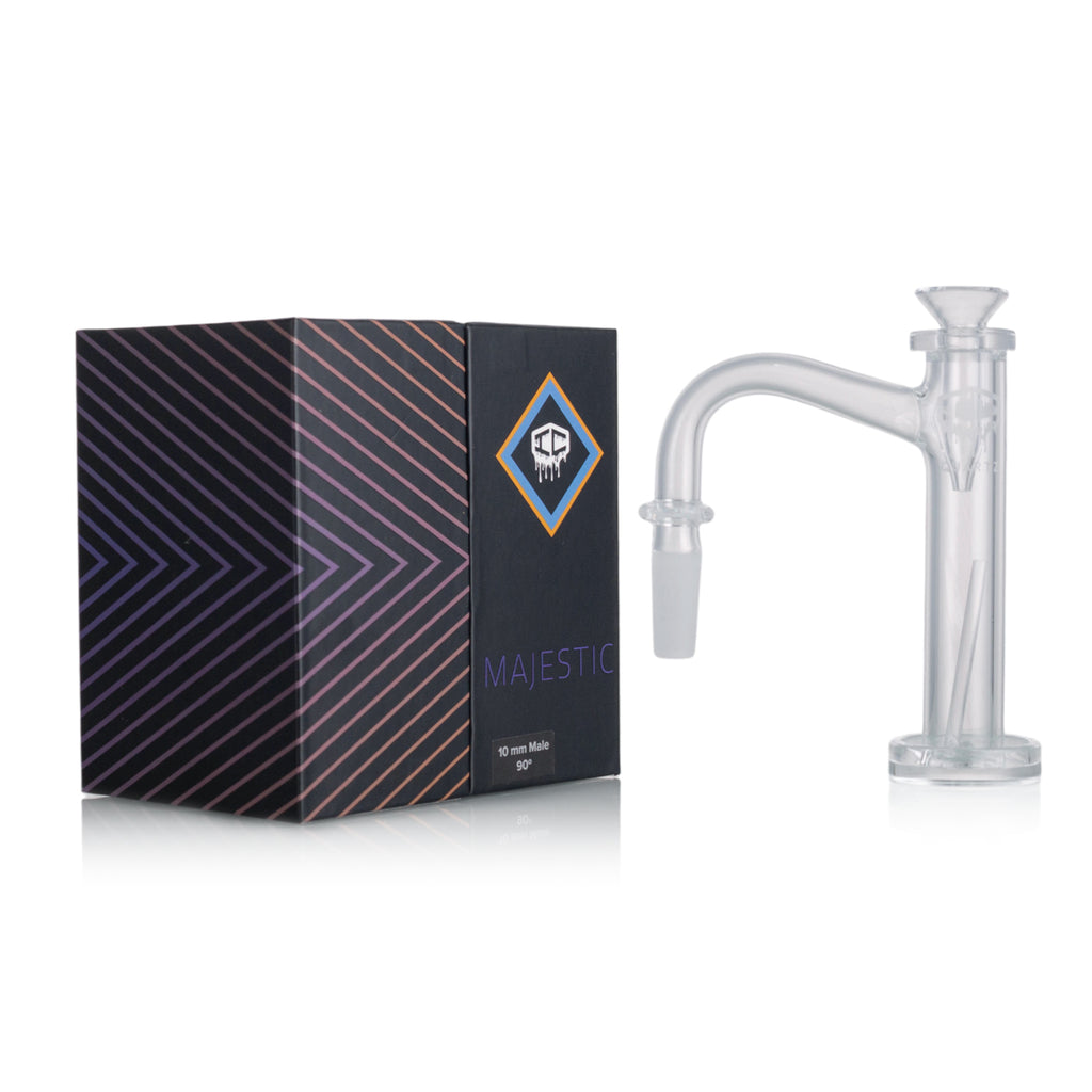 IC Quartz - Majestic | 10mm 90D Banger | Includes Carb Cap, Terp balls | 5 Colors