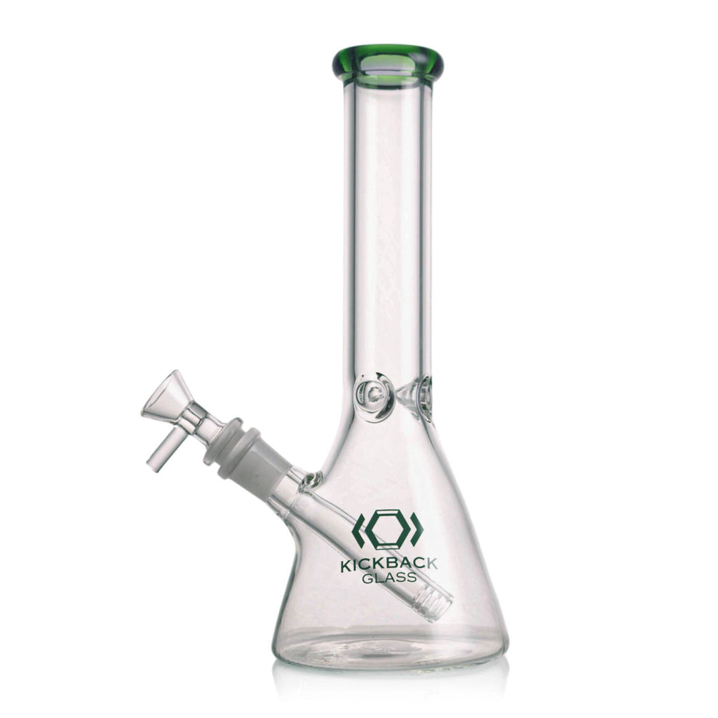 Kickback Glass 10'' Beaker Bong with Colored Lip – Wholesale Smoking Accessories|KB1042