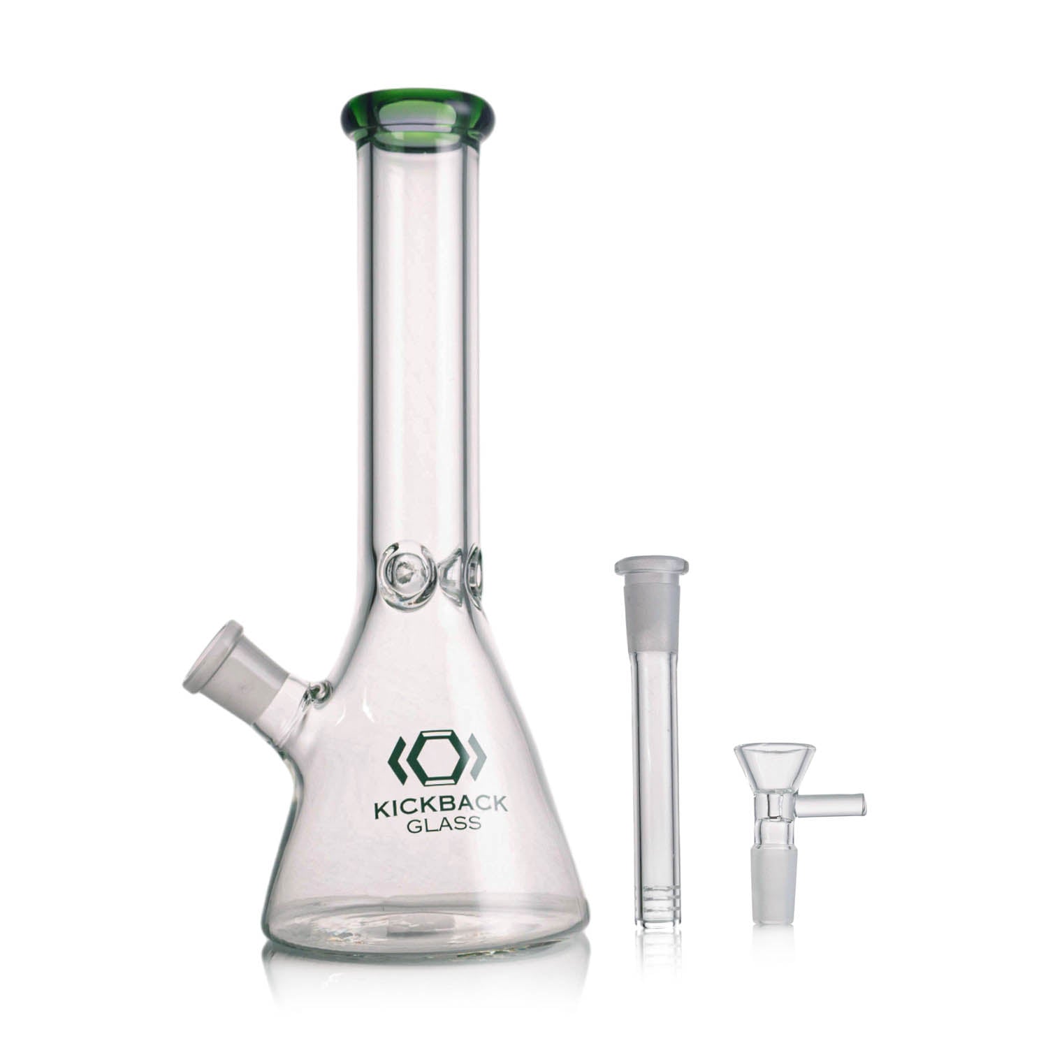 Kickback Glass 10'' Beaker Bong with Colored Lip – Wholesale Smoking Accessories|KB1042