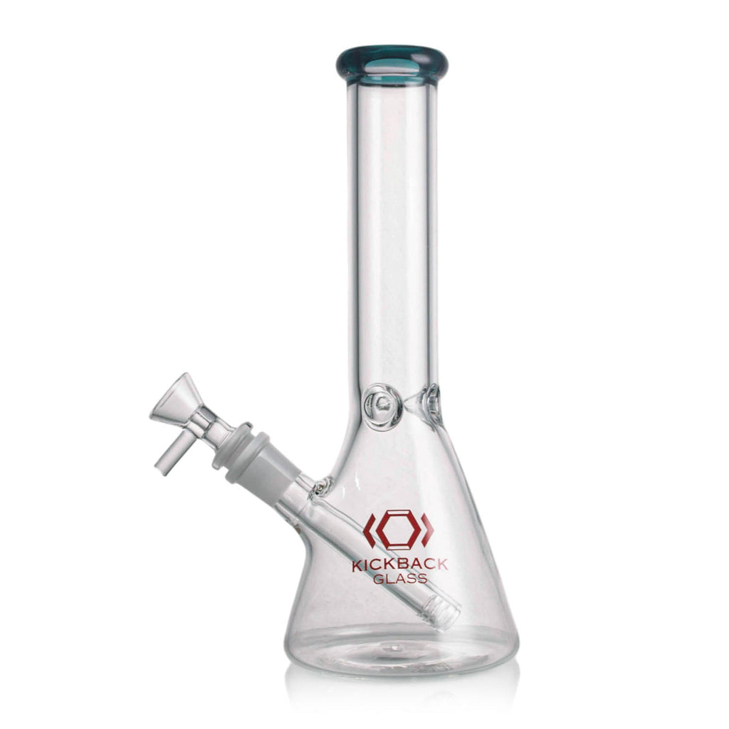 Kickback Glass 10'' Beaker Bong with Colored Lip – Wholesale Smoking Accessories|KB1042