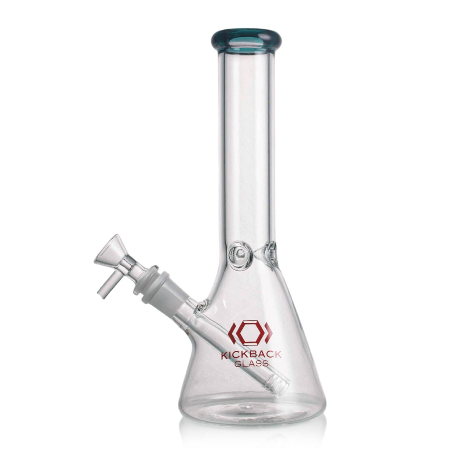 Kickback Glass 10'' Beaker Bong with Colored Lip – Wholesale Smoking Accessories|KB1042