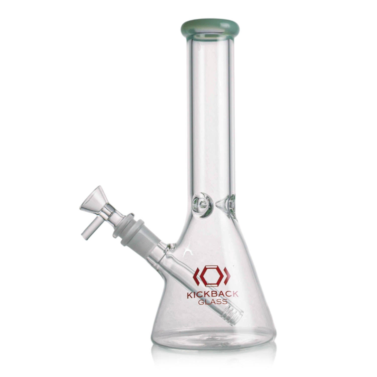 Kickback Glass 10'' Beaker Bong with Colored Lip – Wholesale Smoking Accessories|KB1042