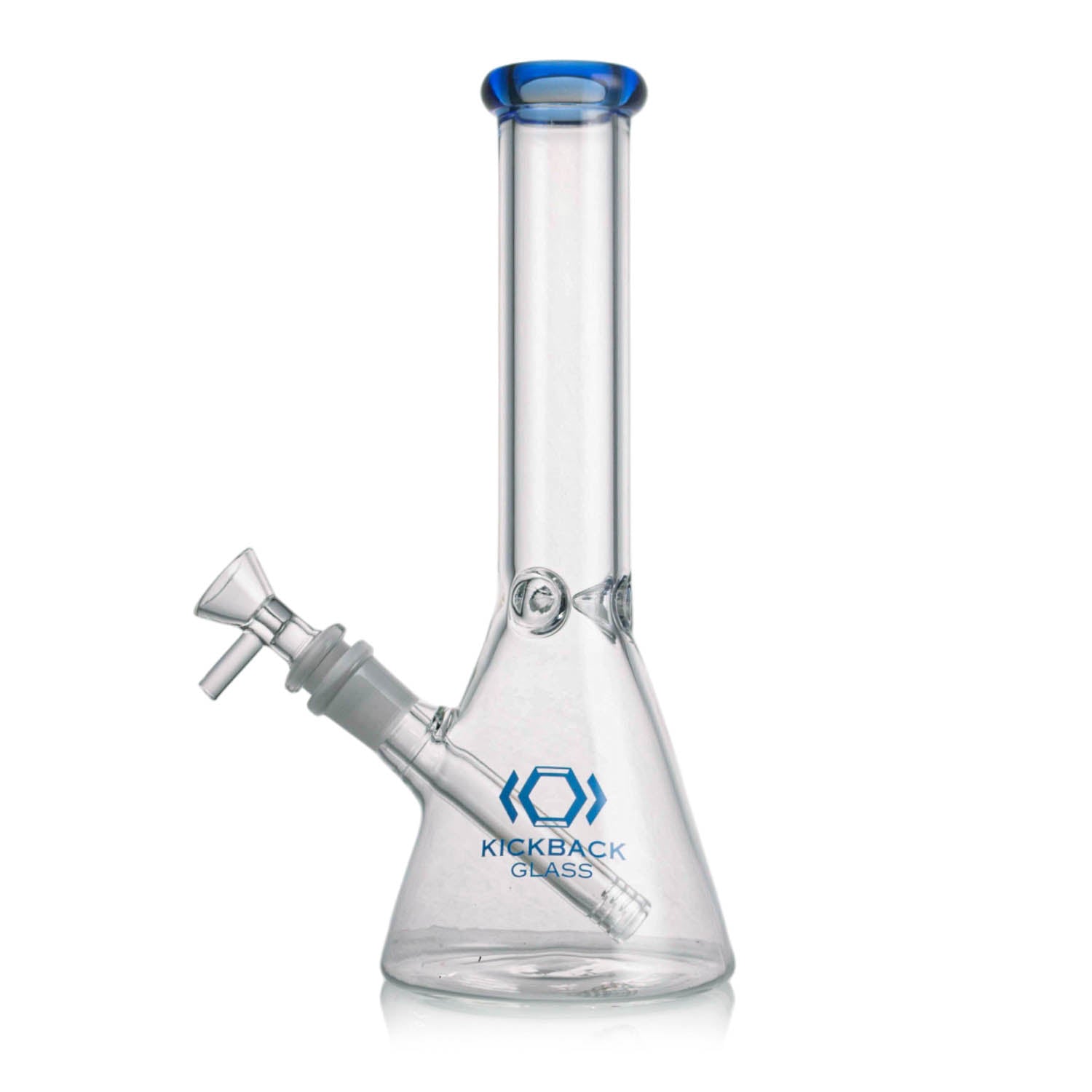 Kickback Glass 10'' Beaker Bong with Colored Lip – Wholesale Smoking Accessories|KB1042