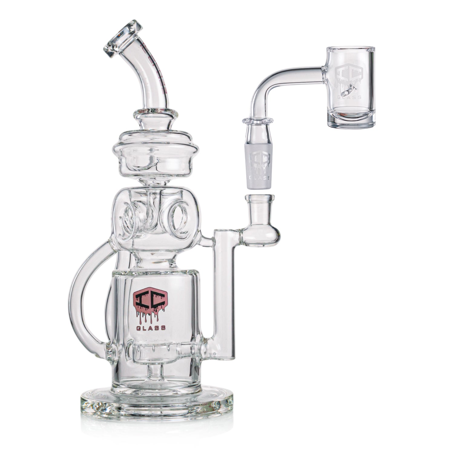 IC GLASS - Premium Design recycler with fab egg perc and multi tube functional