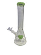 Beaker with heart perc and attached downstem | WP5318