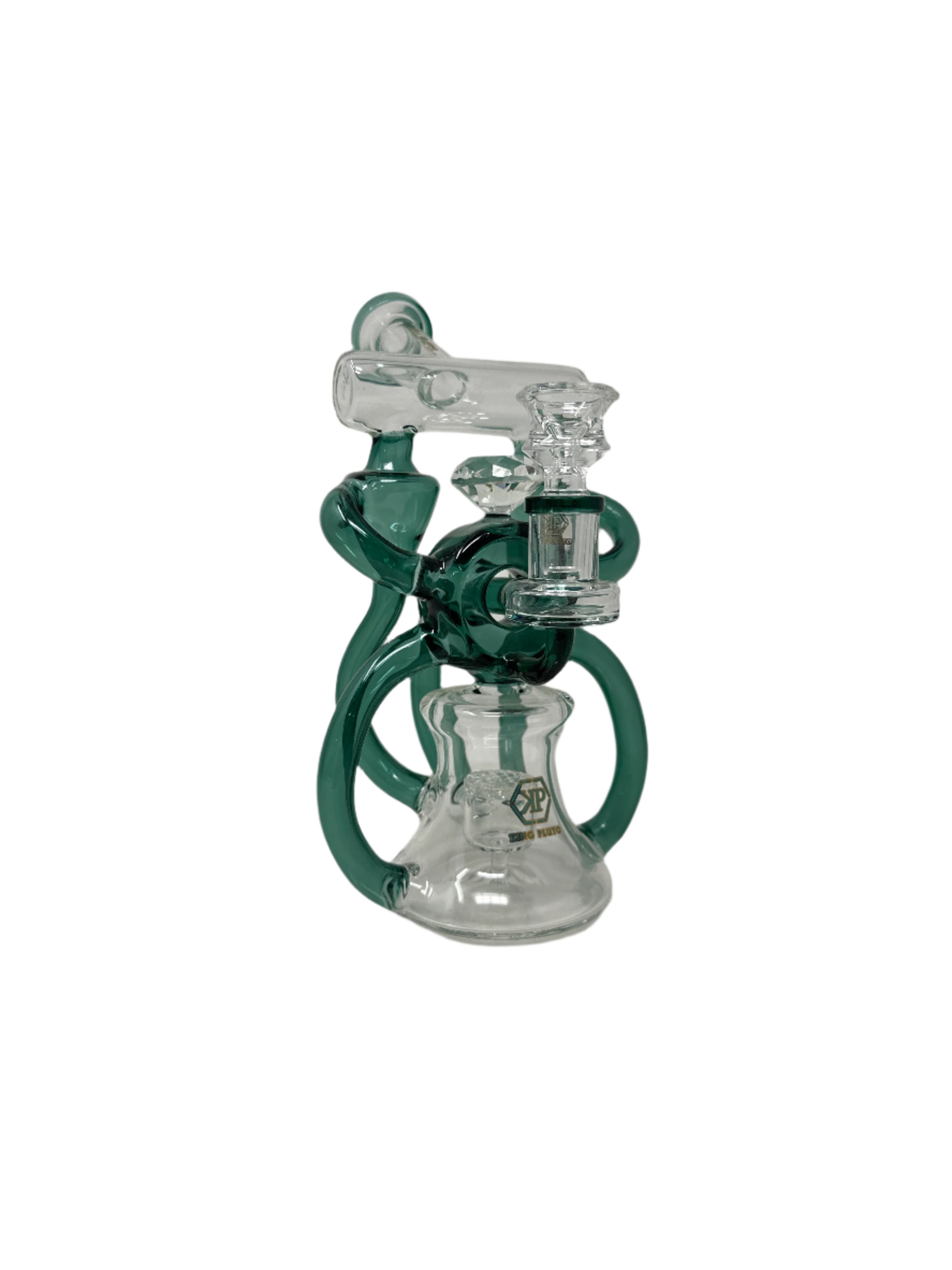 King Pluto - Double Deck Recycler Dab Rig with Diamond Knob