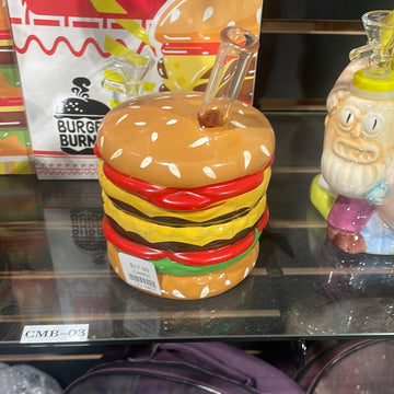 Breath In Blow Out Burger Burner Water Pipe  - Ceramic | CMB03
