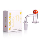 IC Glass - Herron | 14mm 90D Quartz Banger | Includes Carb Cap, Terp Balls & Sticker | 5 Colors