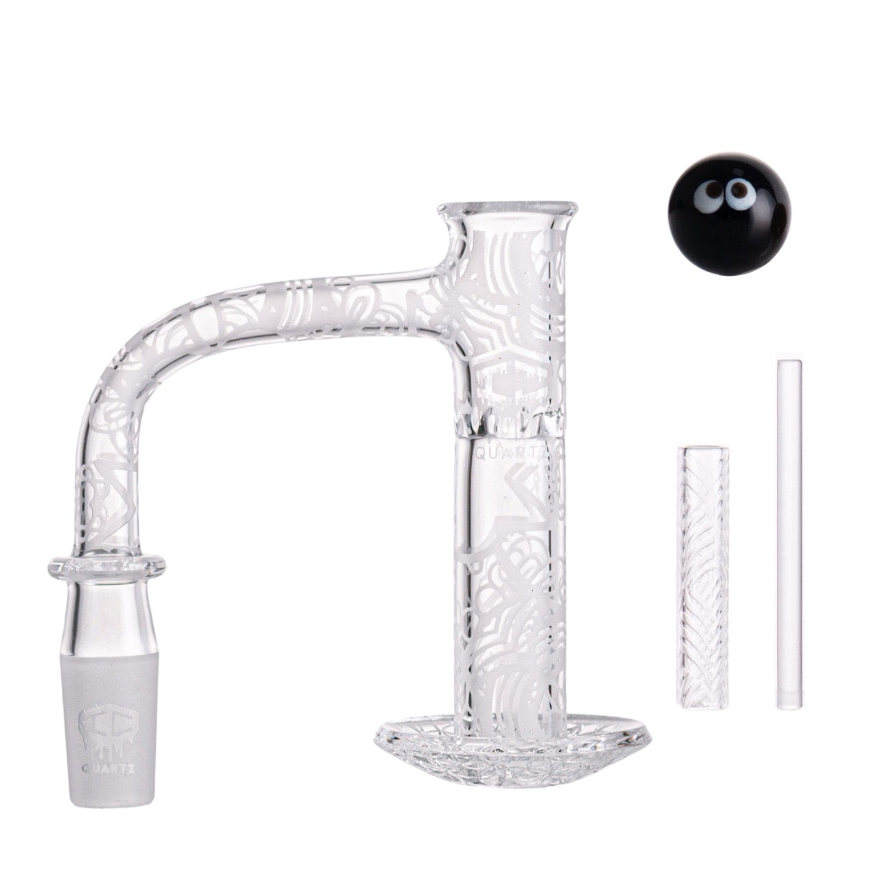 IC Quartz - Mirage | 14mm 90D Fully frosted Banger | Includes Carb Cap, Terp balls | 5 Colors