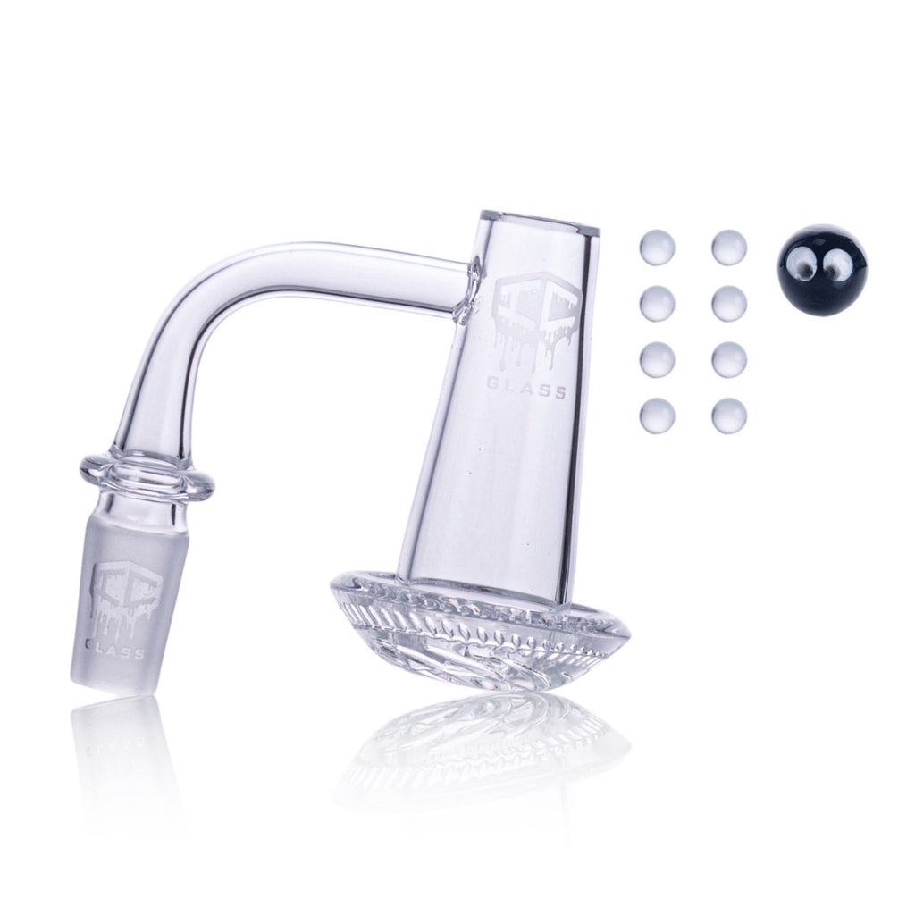 IC Glass - Martin River | 14mm 90D Quartz Banger  | Includes Carb Cap, Terp Balls | 5 Colors