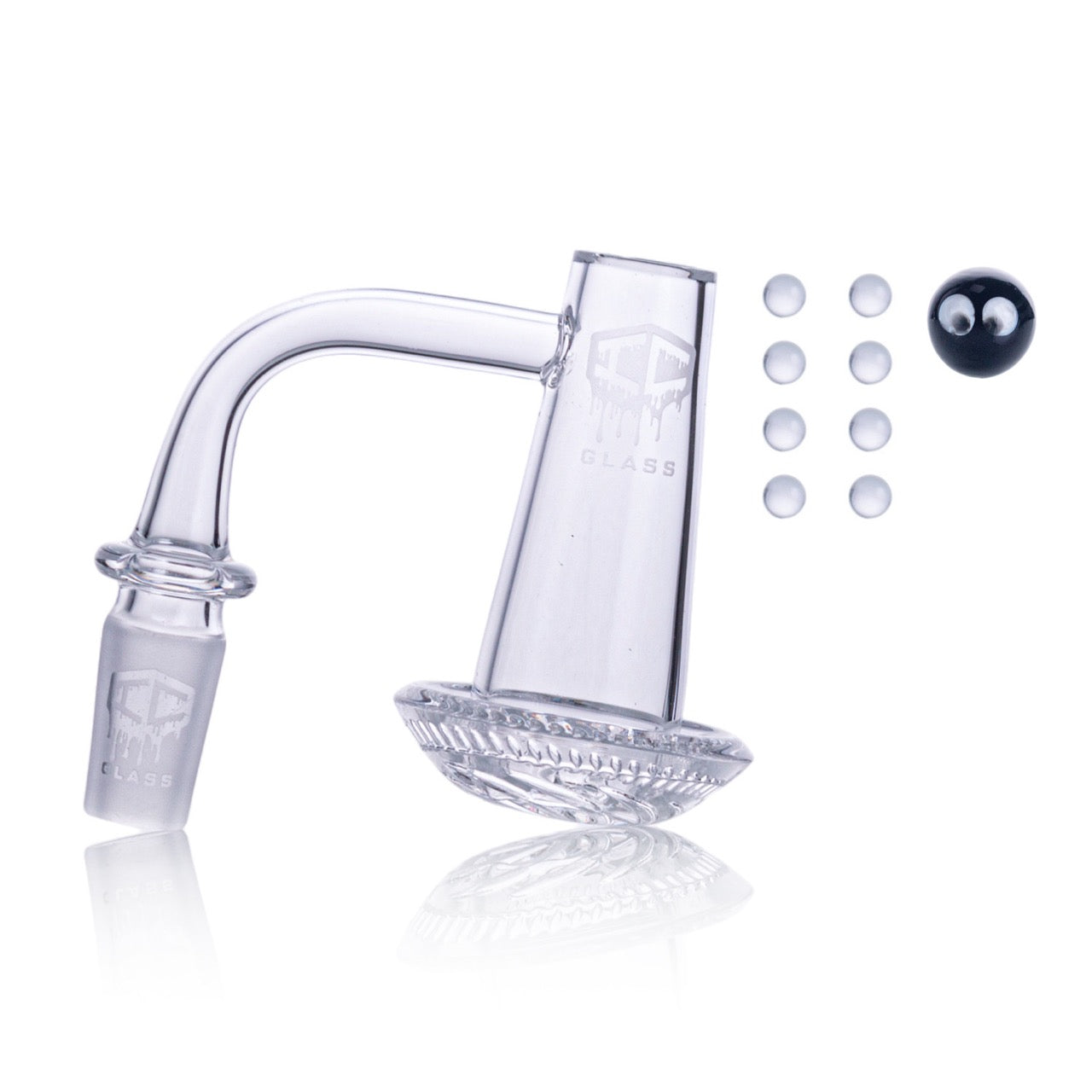 IC Glass - Martin River | 14mm 90D Quartz Banger  | Includes Carb Cap, Terp Balls | 5 Colors