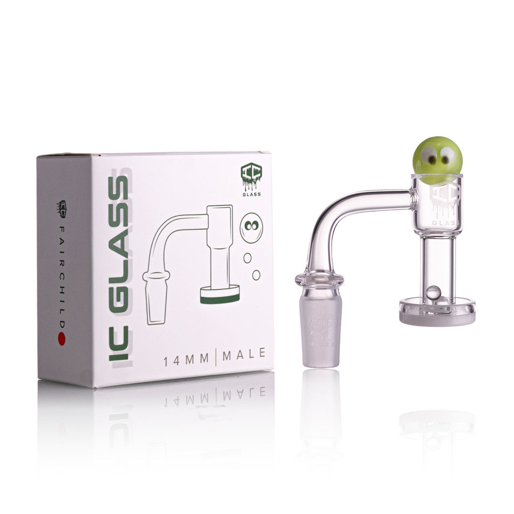IC Glass - Fairchild | 14mm 90D Quartz Banger | Includes Carb Cap, Terp Balls & Sticker | 5 Colors