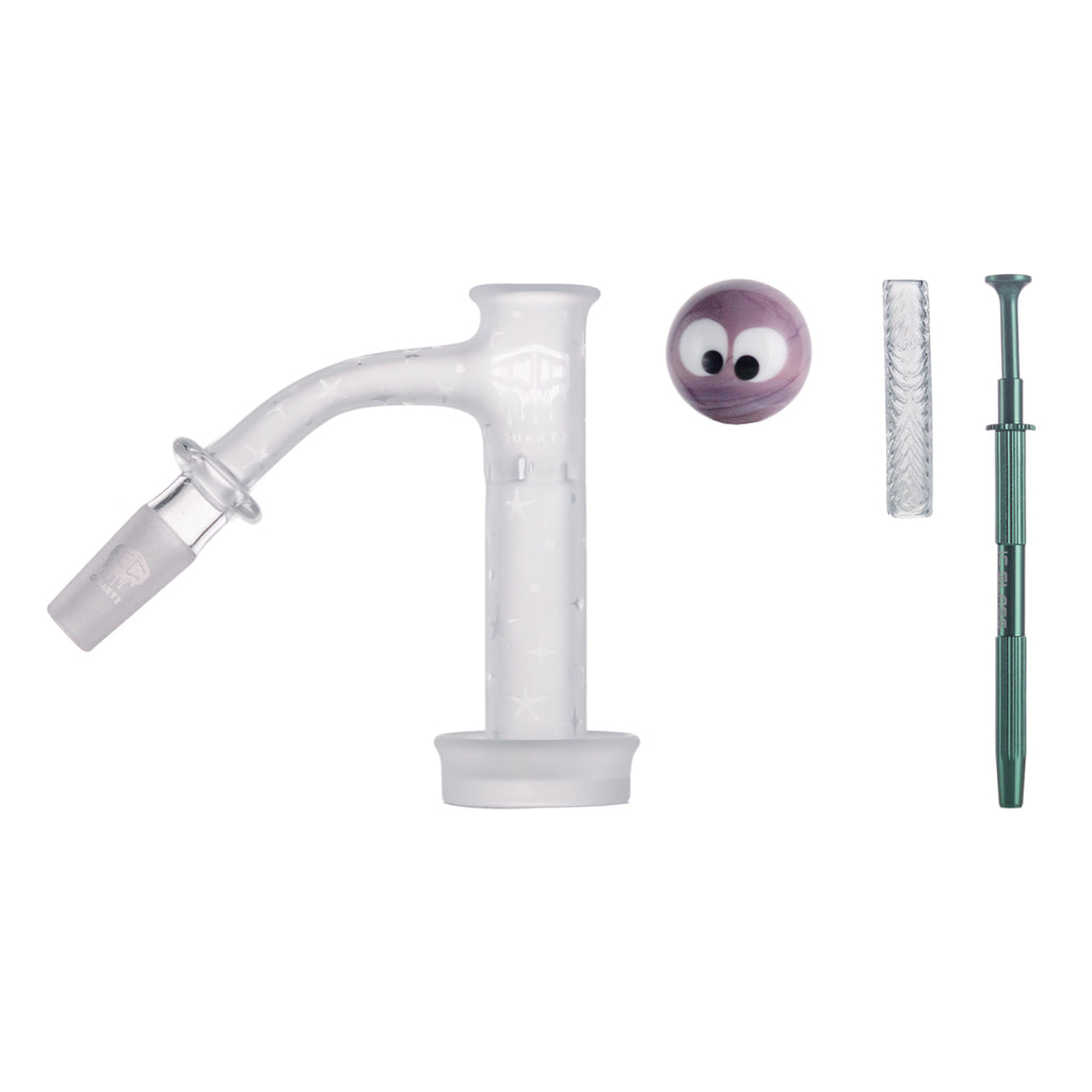 IC Quartz - Elixir | 10mm 45D Banger | Includes Carb Cap, Terp balls | 5 Colors