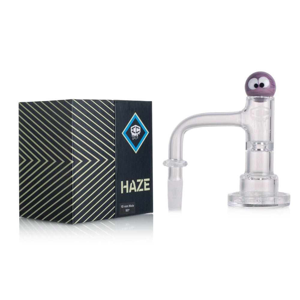 IC Quartz - Everclear | 10mm 90 Banger | Includes Carb Caps & Terp Balls | 5 Colors