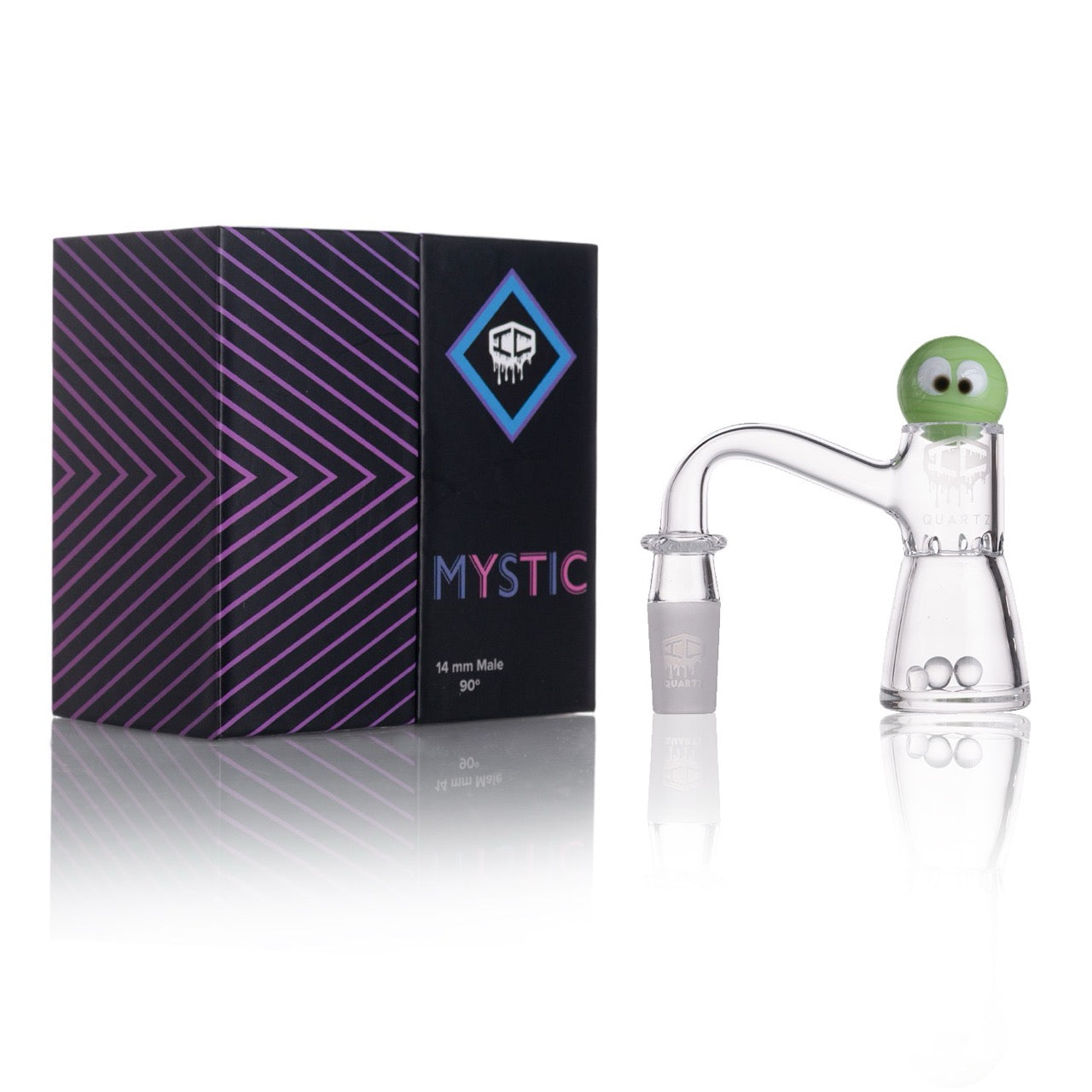 IC Quartz - Mystic | 14mm Banger | Includes Carb Cap and Terp Balls | 6 colors