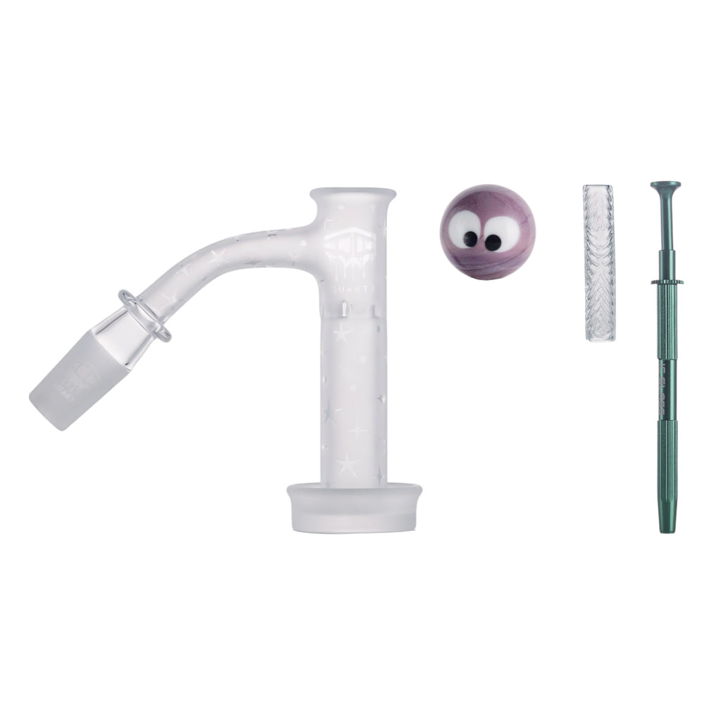 IC Quartz - Elixir | 14mm 45D Banger | Includes Carb Cap, Terp balls | 5 Colors