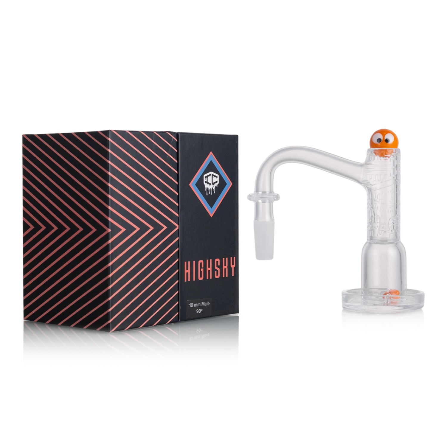 IC Quartz - Highsky | 10mm 90° Banger | Includes Carb Cap, Terp balls | 5 Colors