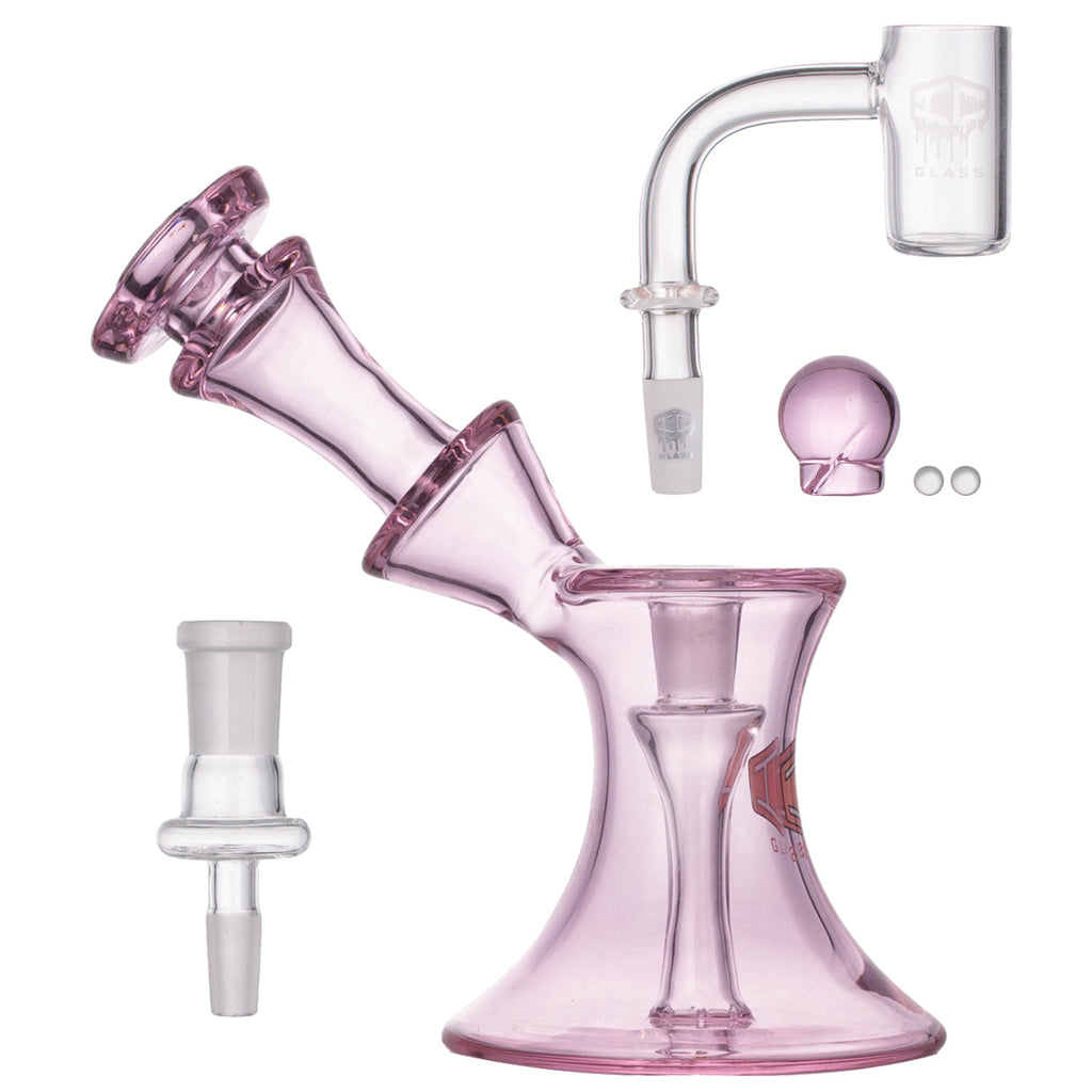 IC Glass - Flowing Fantasy | Includes long neck Banger | 6 "