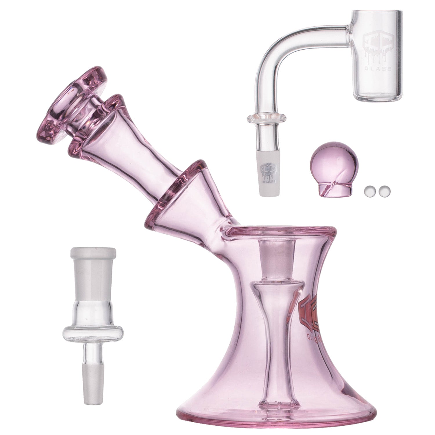 IC Glass - Flowing Fantasy | Includes long neck Banger | 6 "